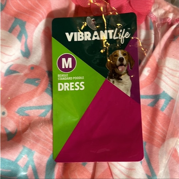 NWT Vibrant Life Dress Flamingo Pink/Blue Size Medium(21-27”chest circumference) - Picture 6 of 6